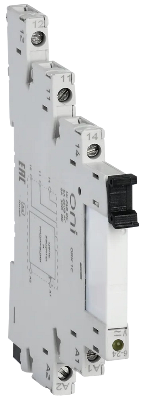 Реле интерфейсное ORK с розеткой 1C 24В DC ONI | ORK-1-1C-DC24V | ONI