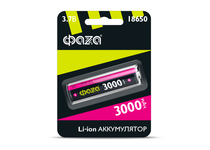 Акк ФАZА 18650 3000мАч BL-1