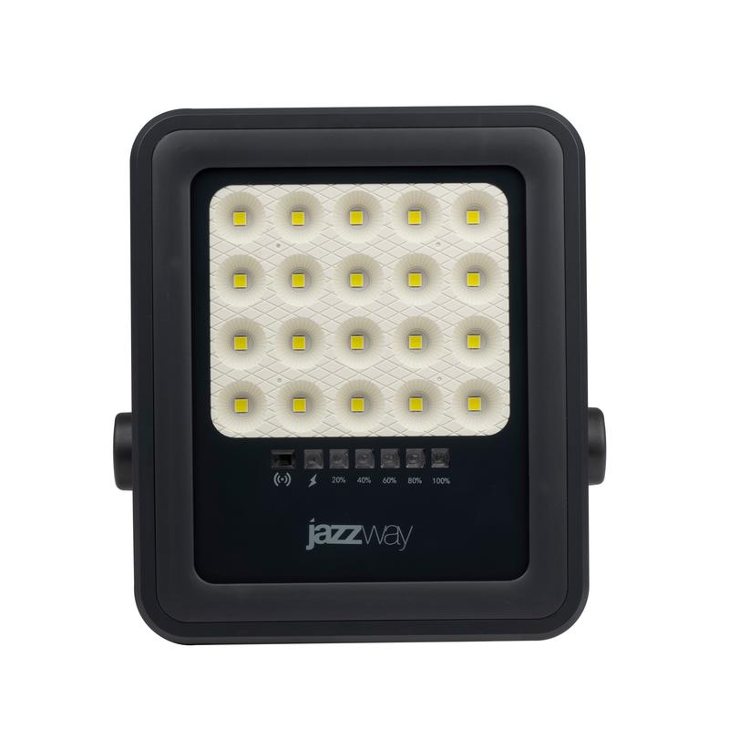 Прожектор светодиодный PFL SOLAR 02 50 6500К GR IP65 ДО с солнечн. панелью и пультом Pro+ JazzWay 50