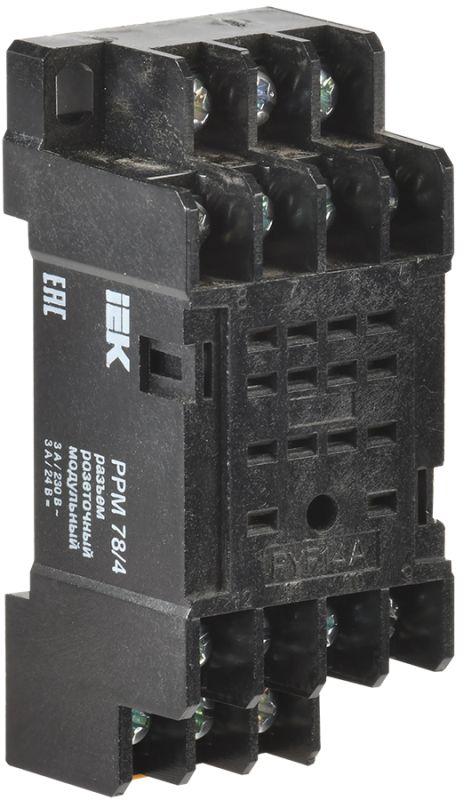 Разъем РРМ78/4(PYF14A) для РЭК78/4(MY4) модульный  | RRP20D-RRM-4 | IEK