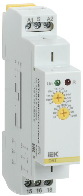 Реле задержки включения ORT. 1 конт. 12-240 В AС/DC  | ORT-A1-ACDC12-240V | IEK