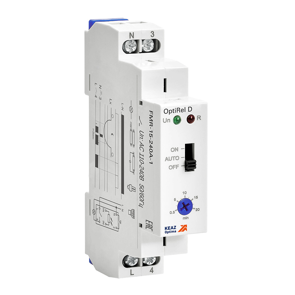 Фотореле OptiRel D FMR-15-240А-1 с датчиком 1,5м 16А 1СО 110-240АС | 332034 | КЭАЗ