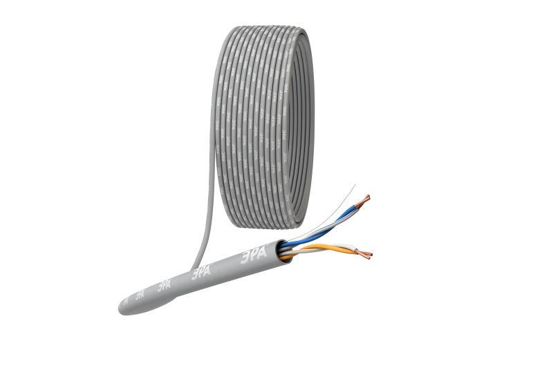 ЭРА Кабель витая пара U/UTP 2x2x24 AWG Cat5e CU PVC 305м | Б0044428 | ЭРА