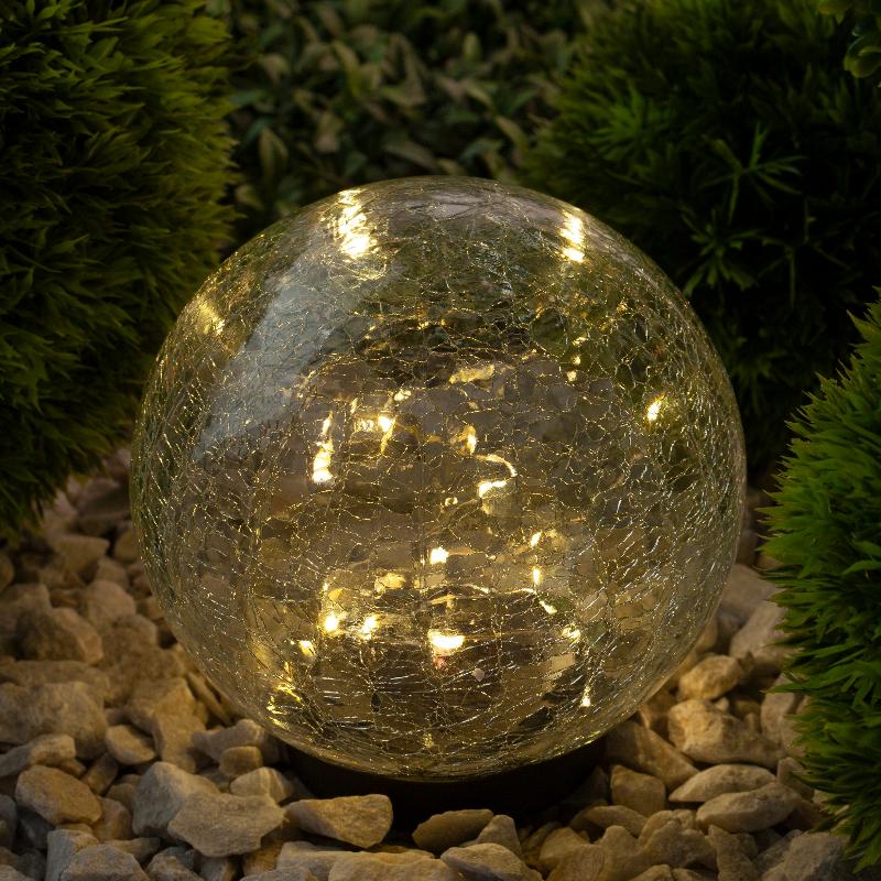 Cветильник садовый декоративный Шар на солнечной батарее, ERASF012-24 15 LED 15 cм | Б0044232 | ЭРА