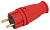 Вилка VX10-R-IP44 каучуковая c заземлением 16А IP44 прямая красная | Б0055415 | ЭРА