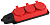 K-3e-RED-IP44 ЭРА Колодка каучуковая с/з 3гн 16A IP44 красная | Б0044552 | ЭРА