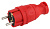V8-RED-IP44 ЭРА Вилка каучуковая з/з прямая 16A IP44 красная | Б0044547 | ЭРА