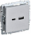 BRITE Розетка USB A+C 18Вт РЮ11-1-БрА алюминий | BR-U22-018-K47 | IEK