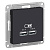 AtlasDesign Карбон Розетка USB, 5В, 1 порт x 2,1 А, 2 порта х 1,05 А, механизм | ATN001033 | SE