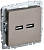 BRITE Розетка USB A+A 3,1А РЮ10-1-БрШ шампань | BR-U21-D31-K37 | IEK